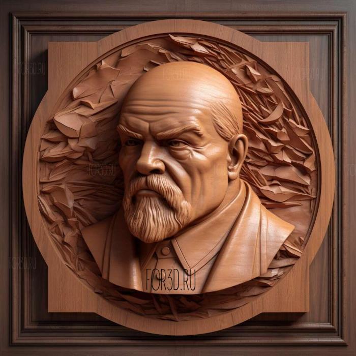 Vladimir Lenin 3 stl model for CNC